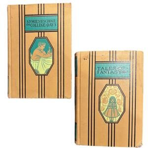 VTG Lot of 2 Young Folks' Library Books, Fantasy, School & College Days, 1944